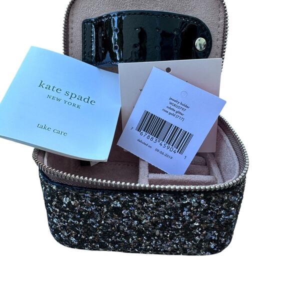 Kate Spade - Odette Glitter Jewelry Holder, Rose Gold, travel jewelry box, NWT - Picture 13 of 13